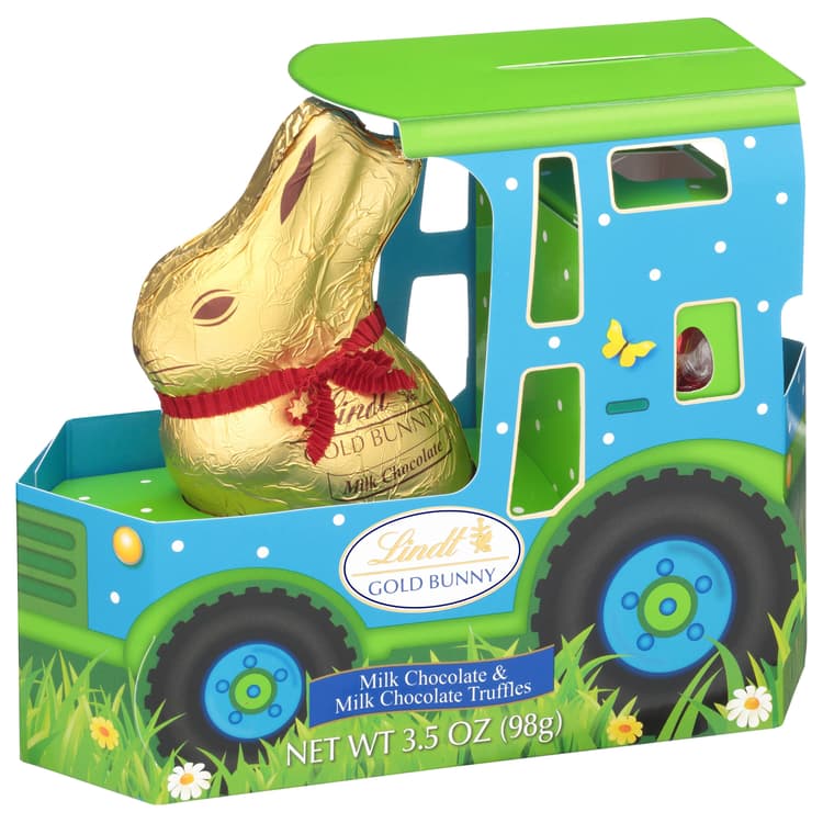 Lindt Gold Bunny And Tractor, Milk Chocolate Truffles