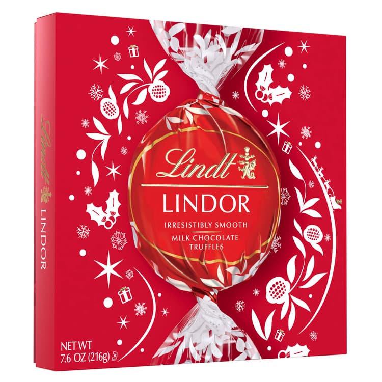 Lindt Holiday Lindor Milk Modern Chocolate Candy Gift