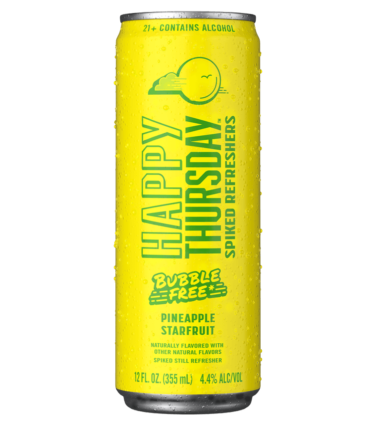 Happy Thursday Bubble Free Pineapple Starfruit Spiked Still Refresher