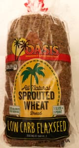 Oasis Low Carb Flaxseed Sprouted Wheat Bread
