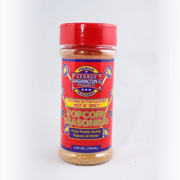 George Washington'S Favorite Natural Butter Flavored Hot N' Spicy Popcorn Seasoning