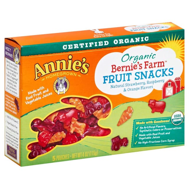 Is it Vegetarian? Annies Homegrown Bernies Farm Fruit Snacks Organic