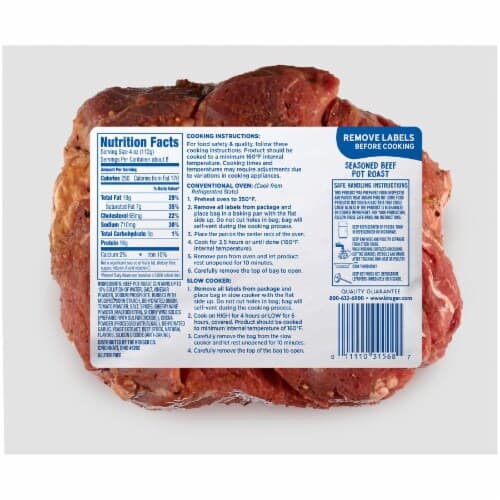 Kroger Cook In Bag Seasoned Beef Pot Roast