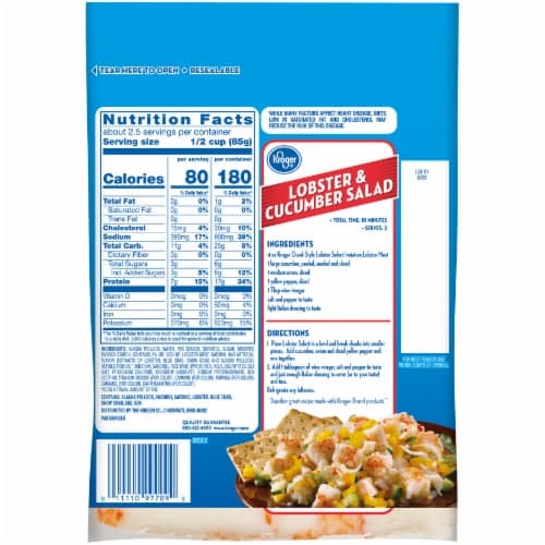 Kroger Lobster Select Chunk Style Imitation Lobster Meat