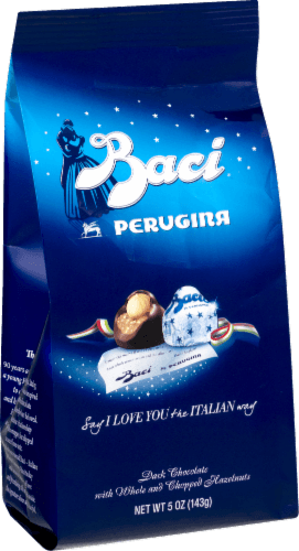 Perugina Baci Dark Chocolate With Whole And Chopped Hazelnuts