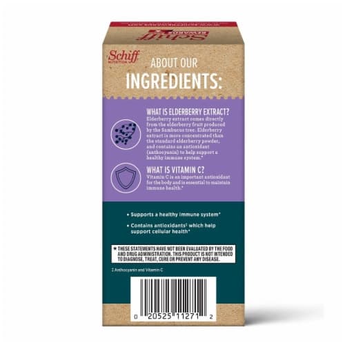 Schiff Elderberry Extract & Vitamin C Immune Health Support Chewable