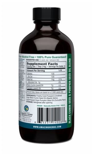 Amazing Herbs Black Seed Oil With Pumpkin Seed Oil