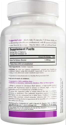 Codeage Grass-Fed Beef Spleen Dietary Supplement