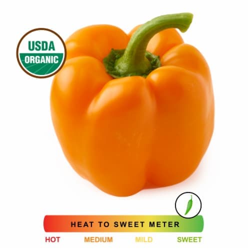Fresh Bell Pepper, Organic, Orange