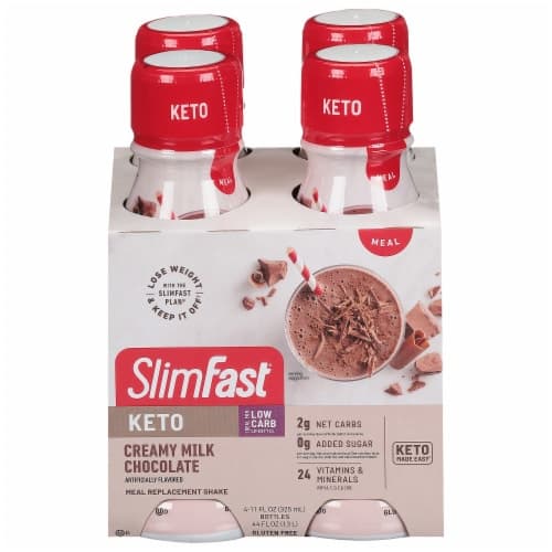 Slimfast Keto Ready To Drink Creamy Milk Chocolate Meal Replacement Shakes