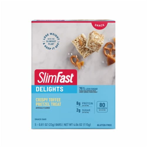 Slimfast Delight Crispy Toffee Pretzel Nutrition Bars