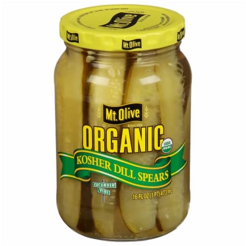 Mt. Olive Organic Pickles Kosher Dill Spears Fresh Pack
