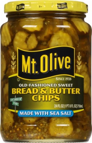 Mt. Olive Pickles Chips Bread & Butter Chips Old-Fashioned Sweet Made With Sea Salt