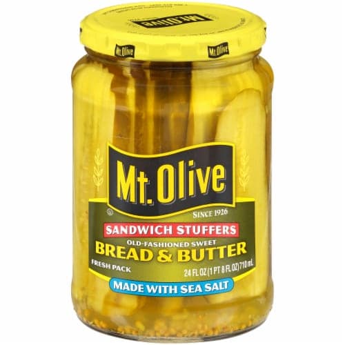 Mt. Olive Bread & Butter Sandwich Stuffers With Sea Salt