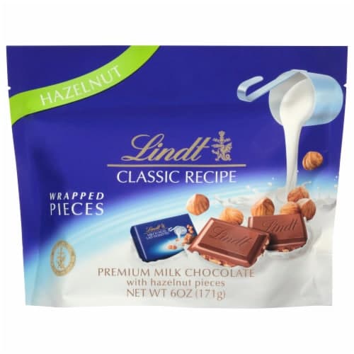 Lindt Classic Recipe Hazelnut Premium Milk Chocolate Wrapped