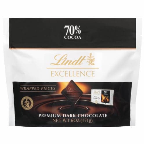 Lindt Excellence 70% Premium Dark Chocolate Wrapped