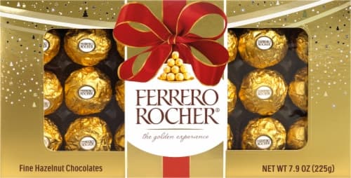 Ferrero Rocher Premium Gourmet Milk Chocolate Hazelnut Individually Wrapped Gift