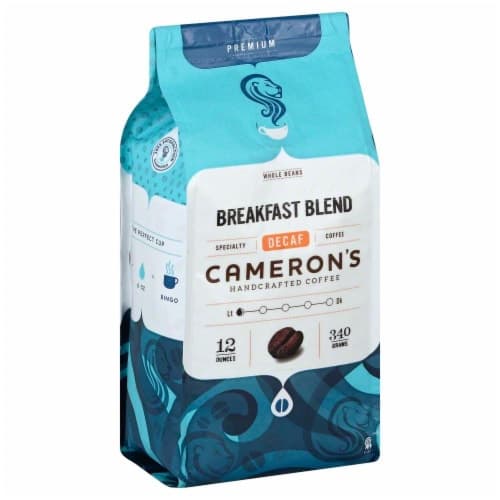 Camerons Coffee, Whole Bean, Light Roast, Breakfast Blend, Decaf