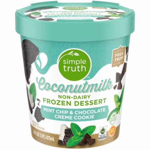Simple Truth Coconut Milk Mint Chip & Chocolate Creme Cookie Dairy Free  Dessert
