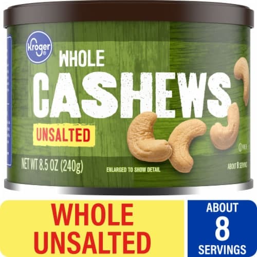 Kroger Unsalted Whole Cashew Nuts
