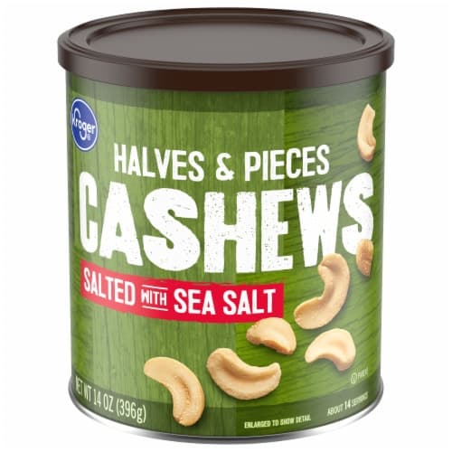 Kroger Salted Halves & Pieces Cashew Nuts