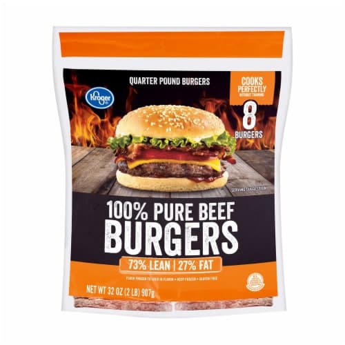 Kroger 100% Pure Beef Quarter Pound Burgers