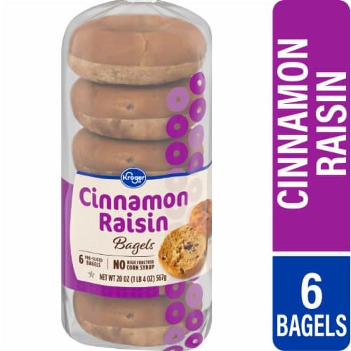 Kroger Cinnamon Raisin Pre-Sliced Bagels