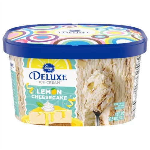 Kroger Deluxe Lemon Cheesecake Ice Cream Tub