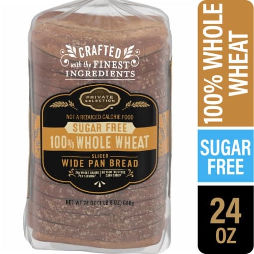 Private Selection Sugar Free 100% Whole Wheat Sliced Wide Pan Bread