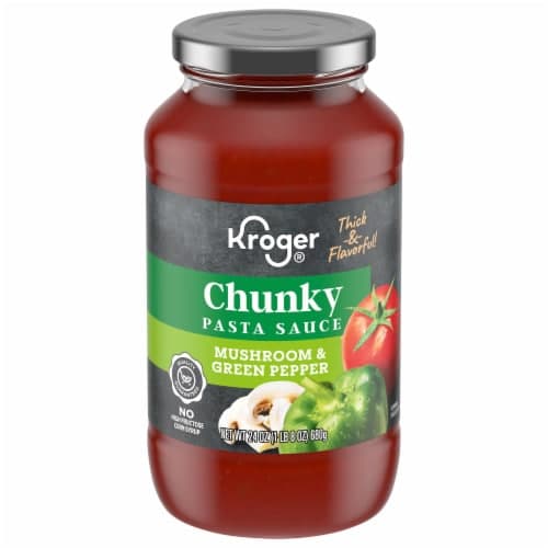 Kroger Chunky Green Pepper & Mushroom Pasta Sauce