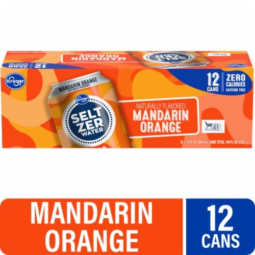 Kroger Mandarin Orange Naturally Flavored Seltzer Water