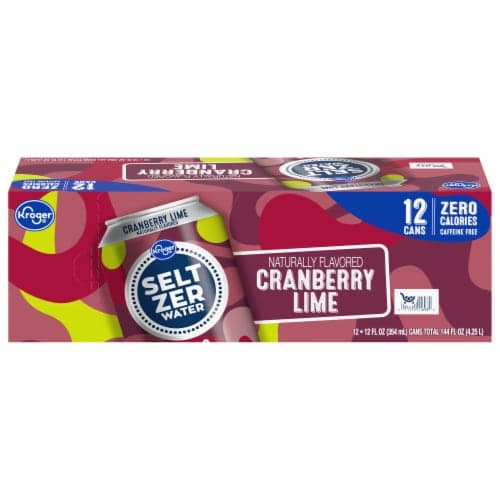 Kroger Naturally Flavored Cranberry Lime Seltzer Water