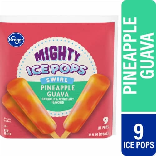 Kroger Pineapple Guava Swirl Mighty Ice Pops