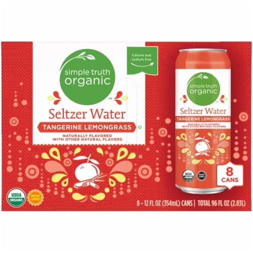 Simple Truth Organic Tangerine Lemongrass Flavored Seltzer Water