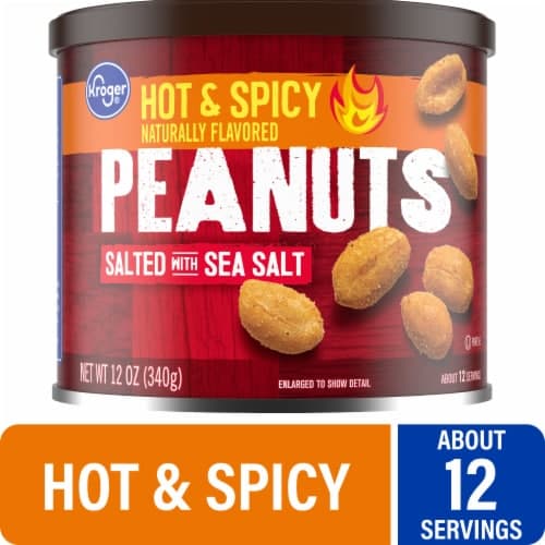 Kroger Hot & Spicy Naturally Flavored Peanuts With Sea Salt