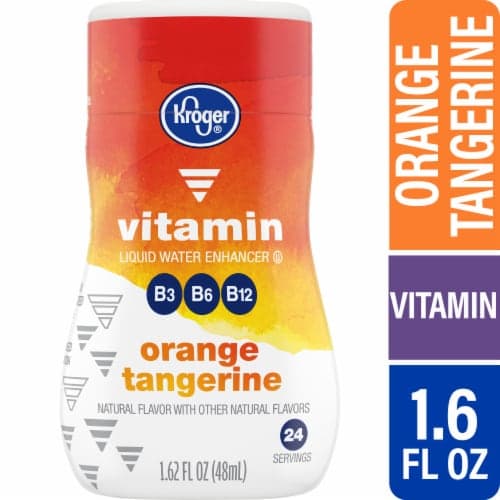 Kroger Orange Tangerine Vitamin Liquid Water Enhancer