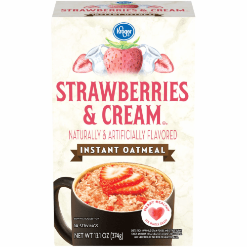 Kroger Strawberries & Cream Instant Oatmeal