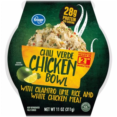 Kroger Chili Verde Chicken With Cilantro Lime Rice Bowl