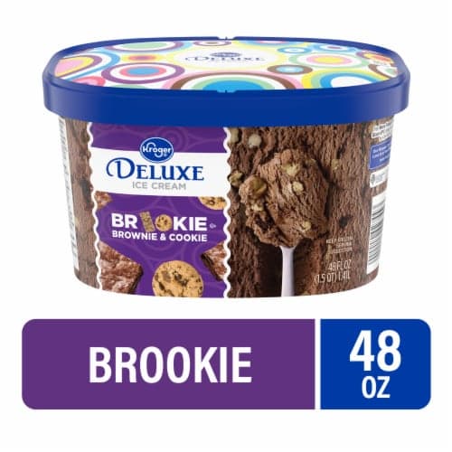 Kroger Deluxe Brookie Ice Cream Tub