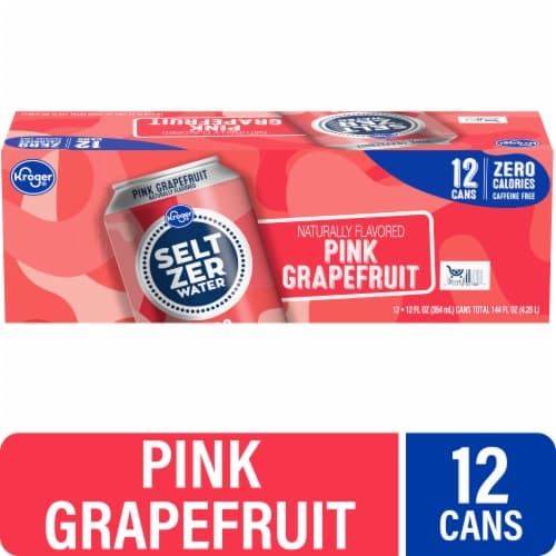 Kroger Naturally Flavored Pink Grapefruit Seltzer Water