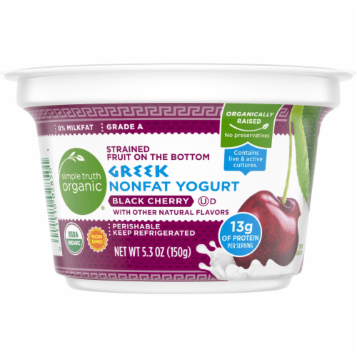 Simple Truth Organic Black Cherry Nonfat Greek Yogurt