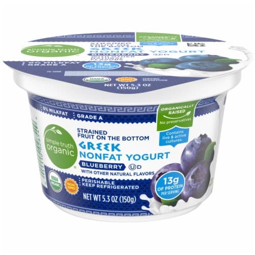 Simple Truth Organic Blueberry Nonfat Greek Yogurt