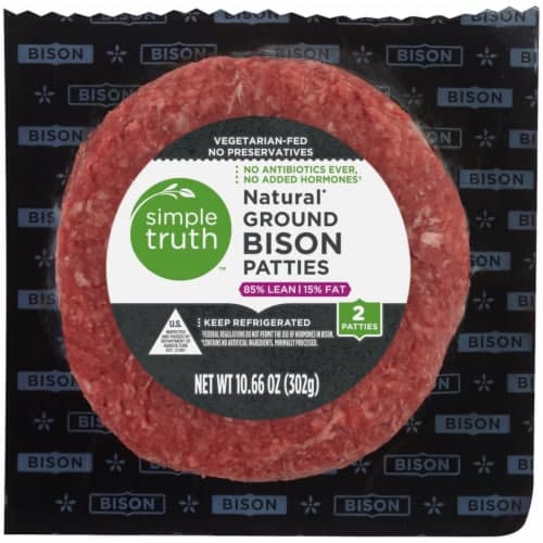 Simple Truth Natural 85% Lean Ground Bison Patties