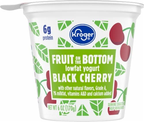 Kroger Black Cherry Lowfat Yogurt