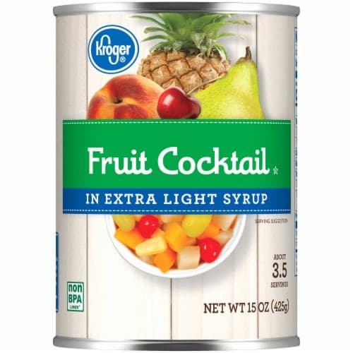 Kroger Canned Fruit Cocktail In Extra Light Syrup