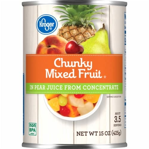 Kroger Chunky Mixed Fruit In Pear Juice
