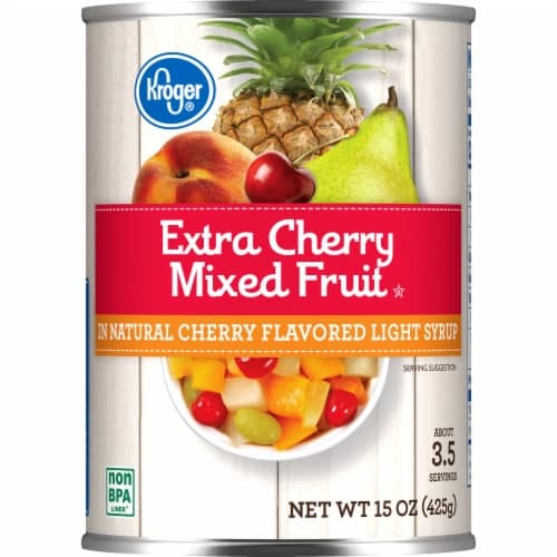 Kroger Canned Extra Cherry Mixed Fruit In Light Syrup