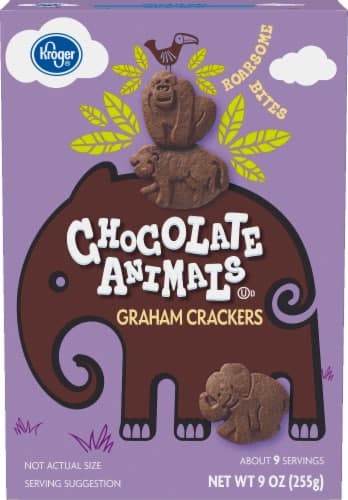 Kroger Chocolate Animals Graham Crackers