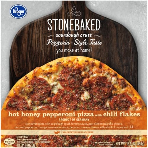 Kroger Hot Honey Pepperoni With Chili Flakes Stonebaked Sourdough Crust  Pizza