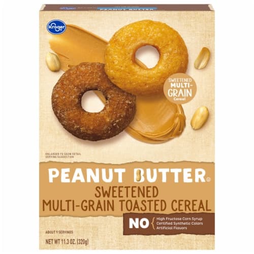Kroger Peanut Butter Sweetened Multi-Grain Toasted Cereal